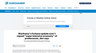 
                            12. Warframe's Fortuna update won't repeat 