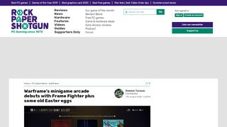 
                            13. Warframe's minigame arcade debuts with Frame Fighter plus some old ...