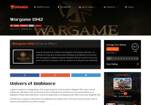 
                            5. Wargame 1942 | Druaga.fr - MMORPG Gratuit