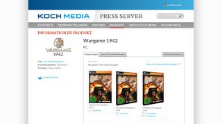 
                            10. Wargame 1942 - Koch Media Games Press Centre