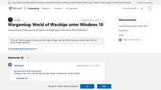 
                            5. Wargaming: World of Warships unter Windows 10 - Microsoft Community