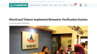 
                            13. Warid and Telenor Implement Biometric Verification System