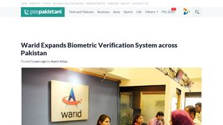 
                            7. Warid Expands Biometric Verification System across Pakistan