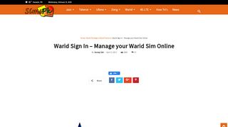 
                            10. Warid Sign In - Manage your Warid Sim Online - SimsPK
