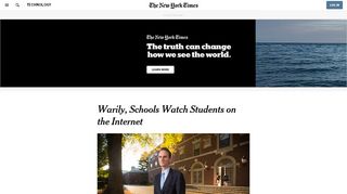 
                            3. Warily, Schools Watch Students on the Internet - The New York Times