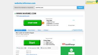 
                            8. warime.com at WI. Wari Leader du transfert d'argent - Website Informer