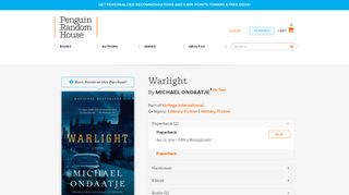 
                            12. Warlight by Michael Ondaatje | PenguinRandomHouse.com: Books