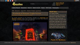 
                            11. Warlords of Draenor Login-Screen - 4Fansites