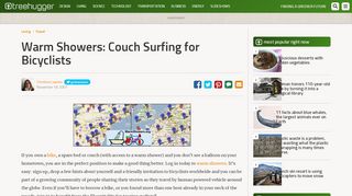 
                            5. Warm Showers: Couch Surfing for Bicyclists | TreeHugger