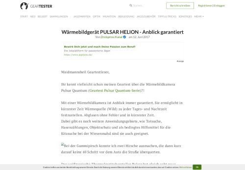 
                            13. Wärmebildgerät PULSAR HELION - Anblick garantiert - Geartester