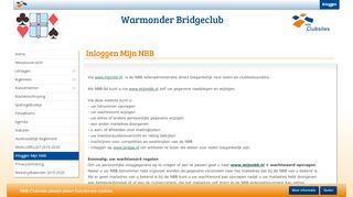 
                            4. Warmonder Bridgeclub | Inloggen Mijn NBB | NBB-Clubsites