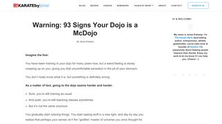 
                            13. Warning: 93 Signs Your Dojo is a McDojo - KARATE by Jesse