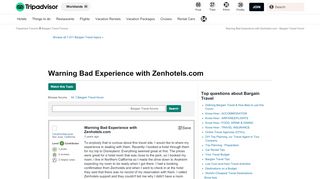 
                            4. Warning Bad Experience with Zenhotels.com - Bargain Travel Forum ...