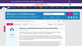 
                            8. Warning - cancelling The Gym Group membership - MoneySavingExpert ...