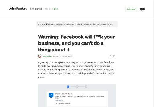 
                            8. Warning: Facebook will f**k your business, and you can't do a thing ...
