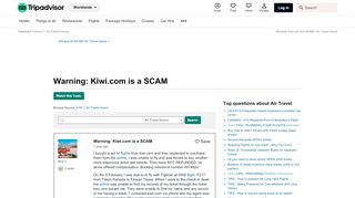 
                            10. Warning: Kiwi.com is a SCAM - Air Travel Forum - TripAdvisor