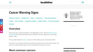 
                            9. Warning Signs of Cancer: Fever, Blood Loss, Digestive Changes & More