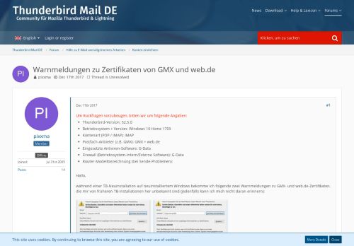 
                            13. Warnmeldungen zu Zertifikaten von GMX und web.de - Konten ...