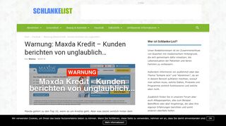 
                            6. Warnung: Maxda Kredit - Kunden berichten von unglaublich...