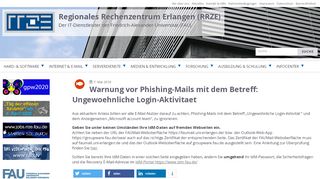 
                            4. Warnung vor Phishing-Mails mit dem Betreff: Ungewoehnliche Login ...