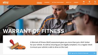 
                            5. Warrant of Fitness (WoF) | VTNZ