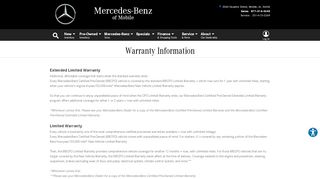 
                            9. Warranty Information | Mercedes-Benz of Mobile