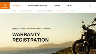 
                            1. Warranty registration - SCHUBERTH