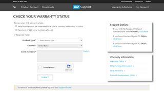 
                            1. Warranty Status | WD Support