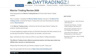 
                            13. Warrior Trading Review 2019 (Warrior Starter Course ...