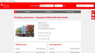 
                            9. Wartburg-Sparkasse - Hauptgeschäftsstelle Ratsstraße, Ratsstraße 14 ...