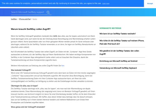 
                            7. Warum braucht SwiftKey vollen Zugriff? – SwiftKey
