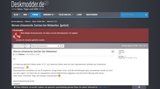 
                            10. Warum chinesische Zeichen bei Webseiten - Deskmodder.de