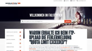 
                            11. Warum erhalte ich beim FTP-Upload die Fehlermeldung ... - World4You