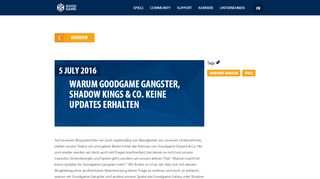 
                            5. Warum Goodgame Gangster, Shadow Kings ... - Goodgame Studios
