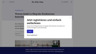 
                            5. Warum hinkt Le Shop der Konkurrenz hinterher? | NZZ