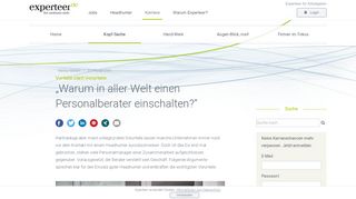 
                            11. Warum in aller Welt einen Personalberater einschalten? Vorteile von ...
