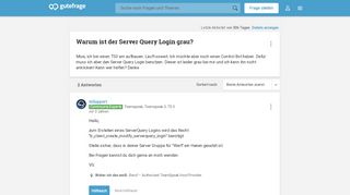 
                            10. Warum ist der Server Query Login grau? (Teamspeak, TS 3, Teamspeak ...