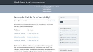 
                            12. Warum ist Zwinkr.de so hartnäckig? - Mobile Dating Apps