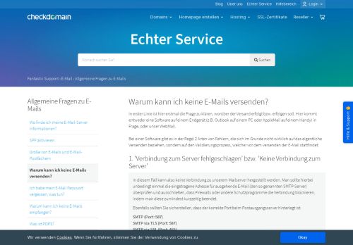 
                            9. Warum kann ich keine E-Mails versenden? - Fantastic Support ...
