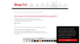 
                            1. Warum kann ich nicht auf meinen DrayTek-Router zugreifen? - DrayTek