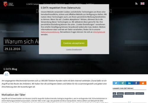 
                            10. Warum sich Angriffe auf Router lohnen - G Data