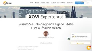 
                            5. Warum Sie unbedingt eine eigene E-Mail-Liste aufbauen sollten | XOVI