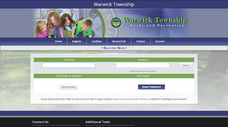 
                            11. Warwick Township: Log In