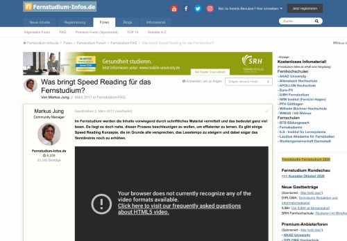 
                            11. Was bringt Speed Reading für das Fernstudium? - Fernstudium-FAQ ...