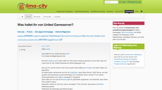 
                            6. Was haltet ihr von United Gameserver? - Lima-City