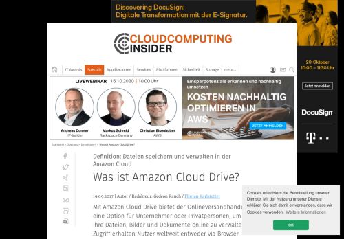 
                            7. Was ist Amazon Cloud Drive? - CloudComputing-Insider