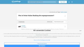 
                            4. Was ist beim Online Banking die zugangsnummer? (Finanzen, Bank ...