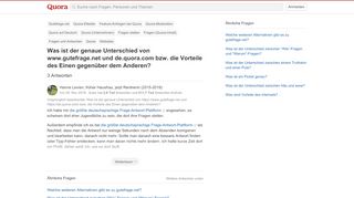 
                            9. Was ist der genaue Unterschied von www.gutefrage.net und de.quora ...