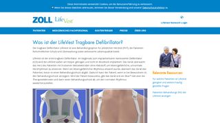 
                            5. Was ist der LifeVest Tragbare Defibrillator? | ZOLL Medical ...