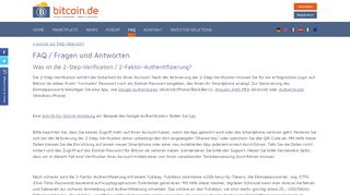 
                            3. Was ist die 2-Step-Verification / 2-Faktor-Authentifizierung? - Bitcoin.de